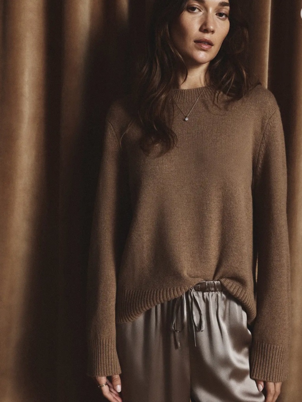 Quince Mongolian Cashmere Oversized Crewneck Sweater